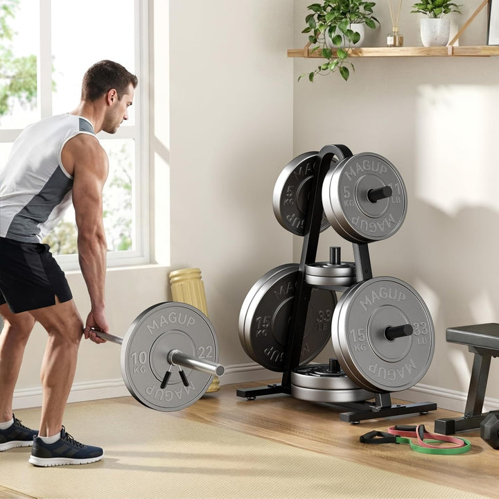 Hantelständer Hantelscheibenständer bis 180 kg, Robuste Hantelablage für Ø 50 mm Olympische Hantelsc