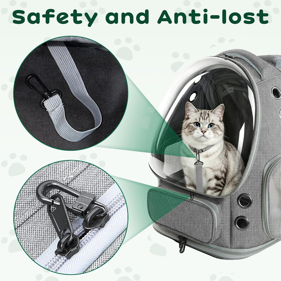 Erweiterbar Katzenrucksack mit Fenster Hunderucksack bis 8kg Katzenrucksack Grosse Katzen Cat Backpa