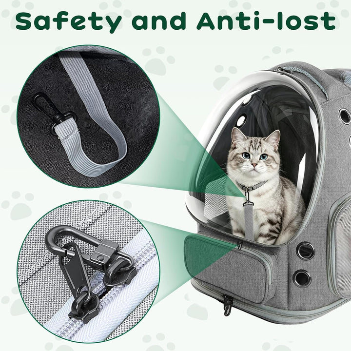 Erweiterbar Katzenrucksack mit Fenster Hunderucksack bis 8kg Katzenrucksack Grosse Katzen Cat Backpa