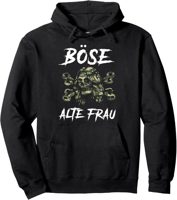 Böse alte Frau Pullover Hoodie