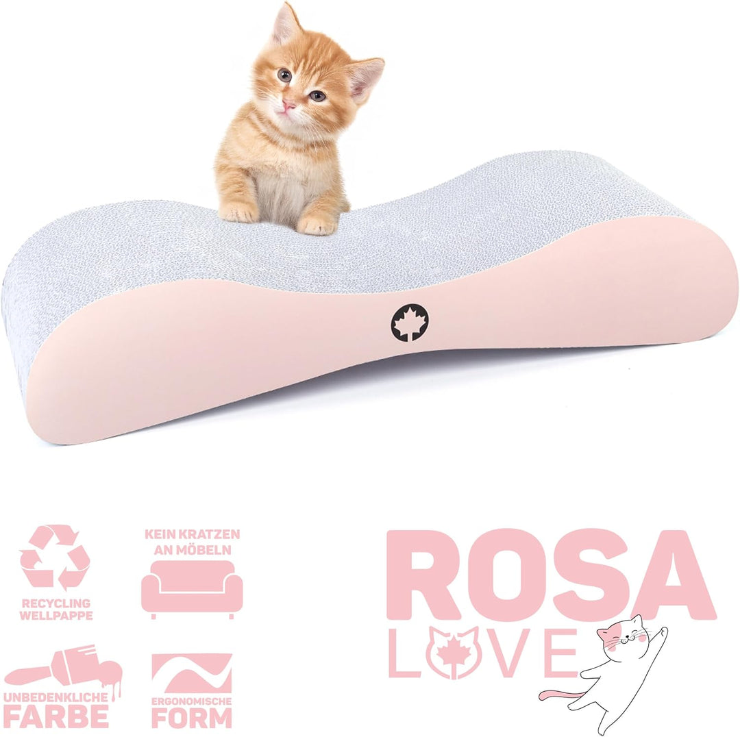 CanadianCat Company | Kratzbrett für Katzen - Satellite 2.0 - rosa - Love Kratzpappe, Kratzwelle, Kr