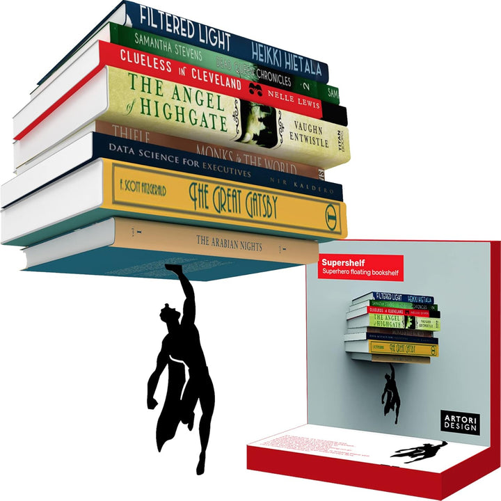 Artori Design Deko Schweberegal Aesthetic Buchstütze Wandregal - Wand Dekoration Buchständer Regal a