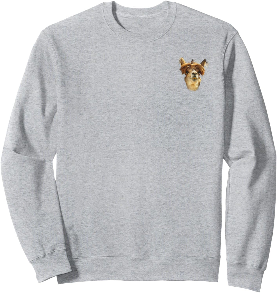 Llama Face Pocket Sweatshirt
