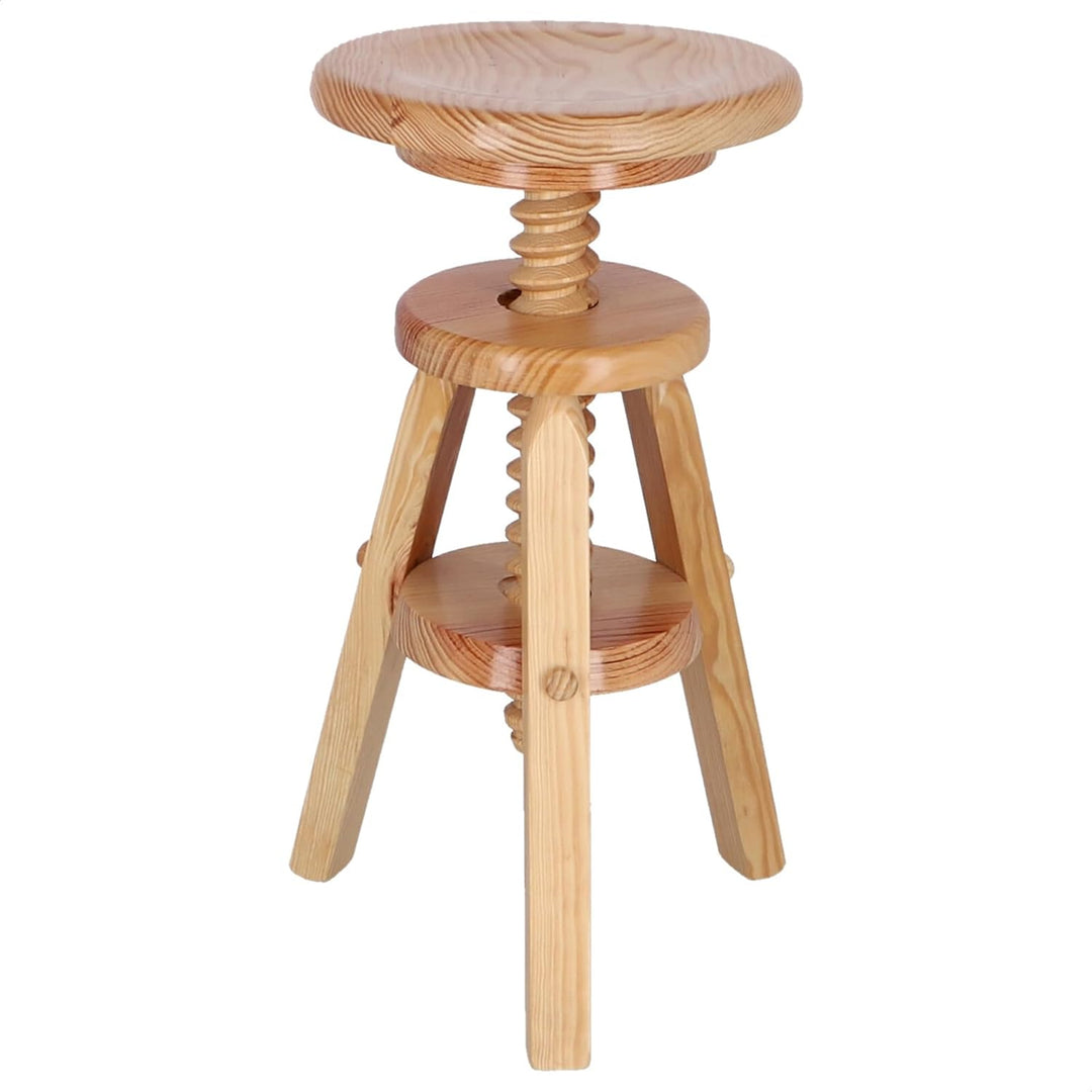 WELL HOME MOBILIARIO & DECORACIÓN Runder Drehhocker aus Holz, lackiert, 29 x 29 x 64 cm