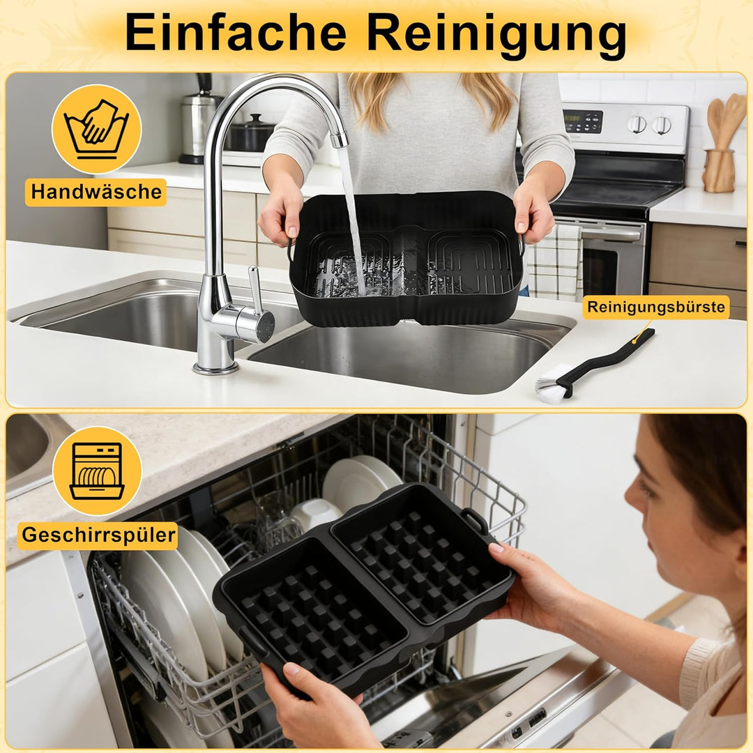Charmofun 27 Stück Heissluftfritteuse Zubehör, Airfryer Zubehör für Ninja Foodi Flexdrawer 10,4L Hei