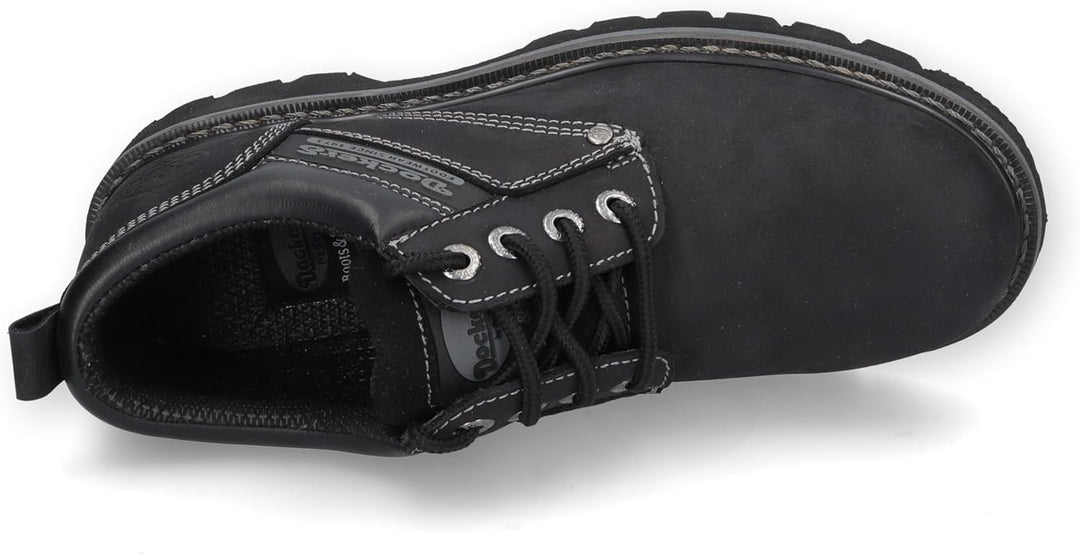 Dockers by Gerli Herren Schnürstiefeletten, Männer Schnürschuhe 40 EU Schwarz 100, 40 EU Schwarz 100