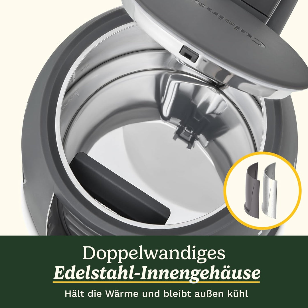 Cuisinart Core Collection Wasserkocher | 1,5 L Doppelwandig | BPA-frei | Schnellkochfunktion | Edels