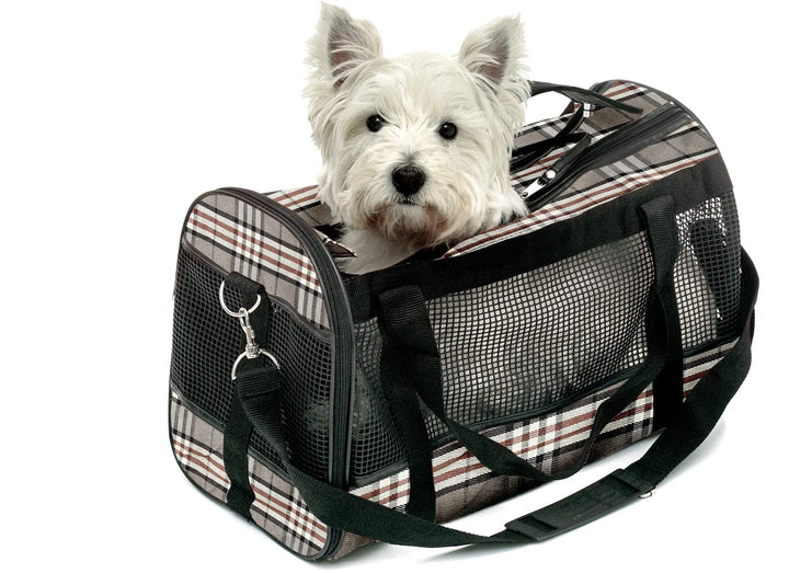 Flamingo Hundetasche - Tragetasche Mayfair Braun L – 50x27x31cm – Polyester – Leicht und stabil – Mi