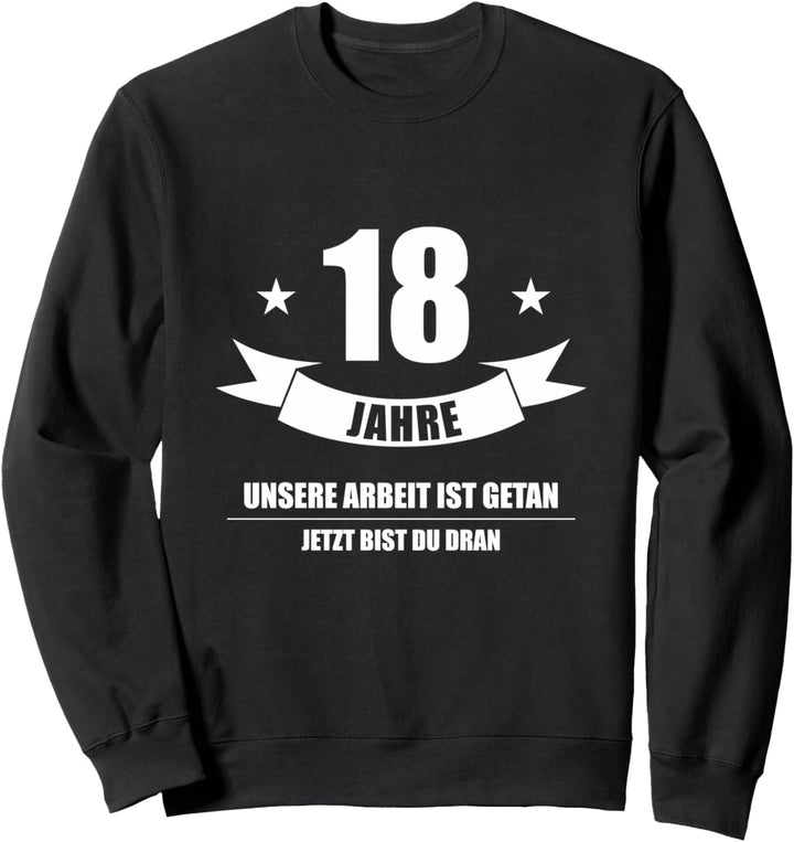 18 Jahre Geburtstag stolze Eltern Sohn Tochter 18 Geburtstag Sweatshirt