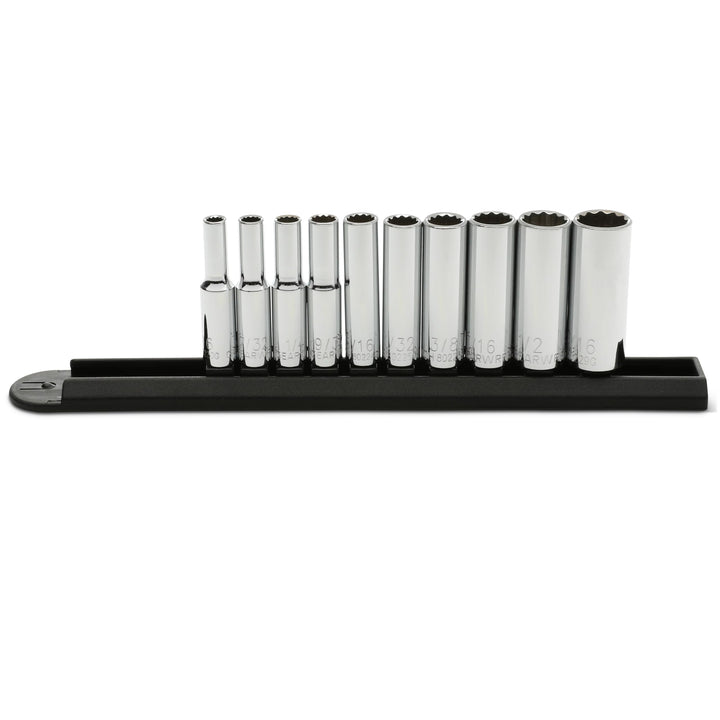 GearWrench Steckschlüsselsatz, SAE - 80309D, 12-teilig, 1/4-Zoll-Antrieb, 10-teilig 1/4" Drive 10 St