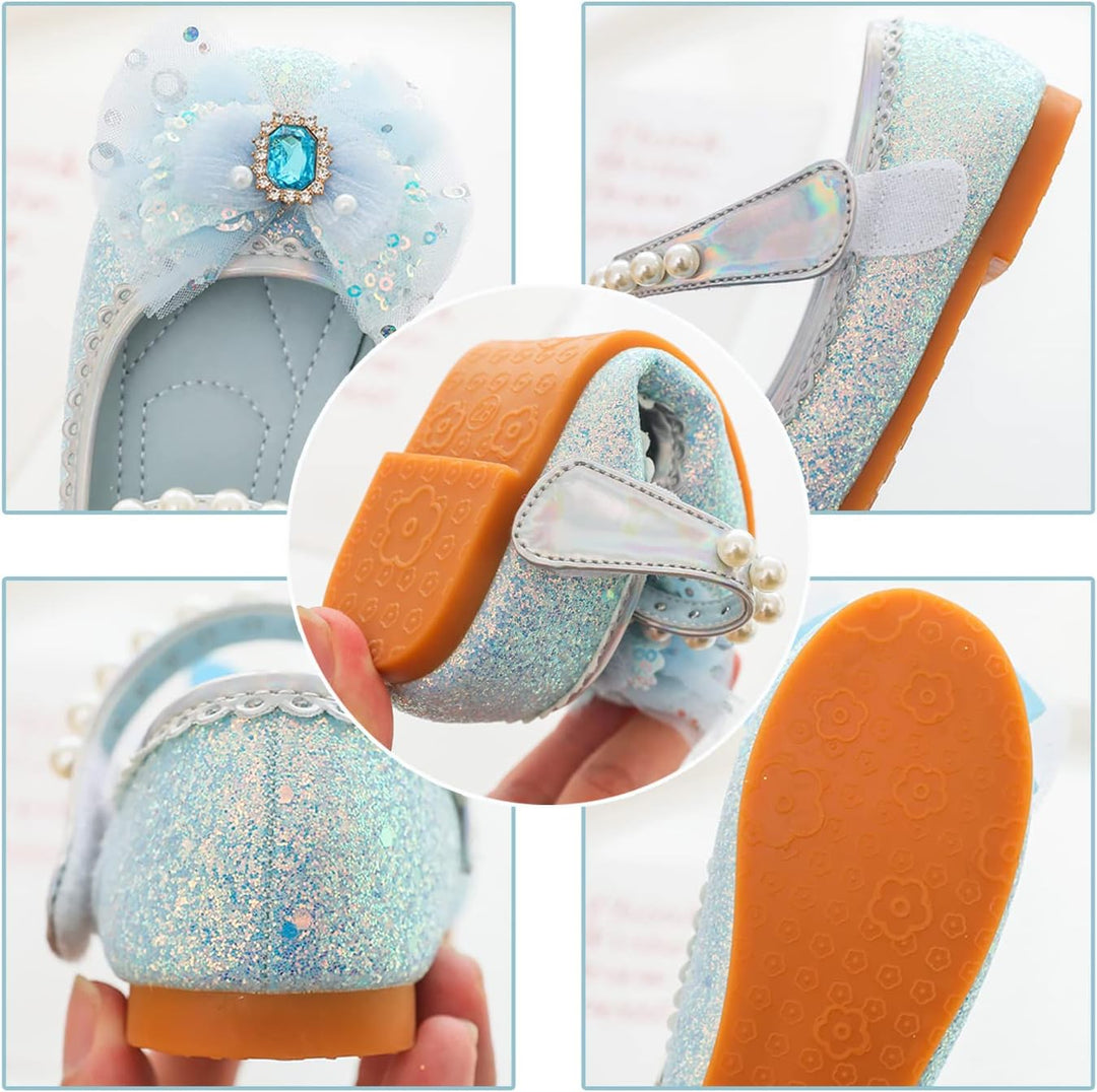LOBTY Mädchen Prinzessin Schuhe Pailletten Kristall Schuhe Kinder Sandalen Hochzeitsschuhe Ballettsc