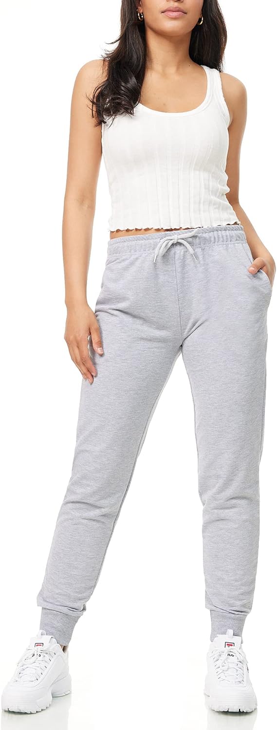 ROSS CAMP Jogginghose Damen - Sporthose Frauen Baumwolle, Trainingshose Fitness High Waist, Sweatpan