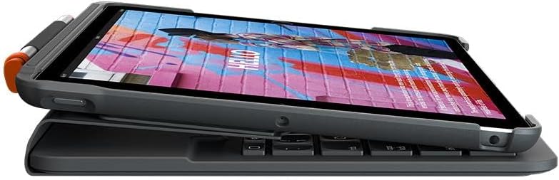 Logitech Slim Folio für iPad (7., 8. und 9. Generation) Tastatur-Case mit integrierter kabelloser Ta