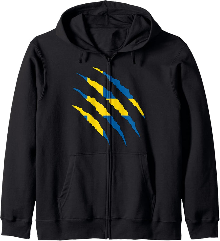 Schwedische Flagge Schweden Kapuzenjacke