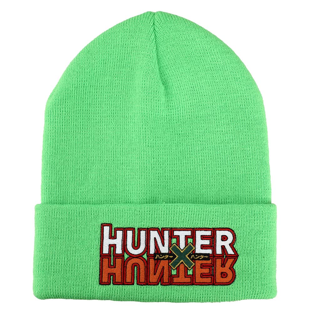Hunter X Hunter Ribbed Knitted Green Beanie Hat Neongrün, Neongrün