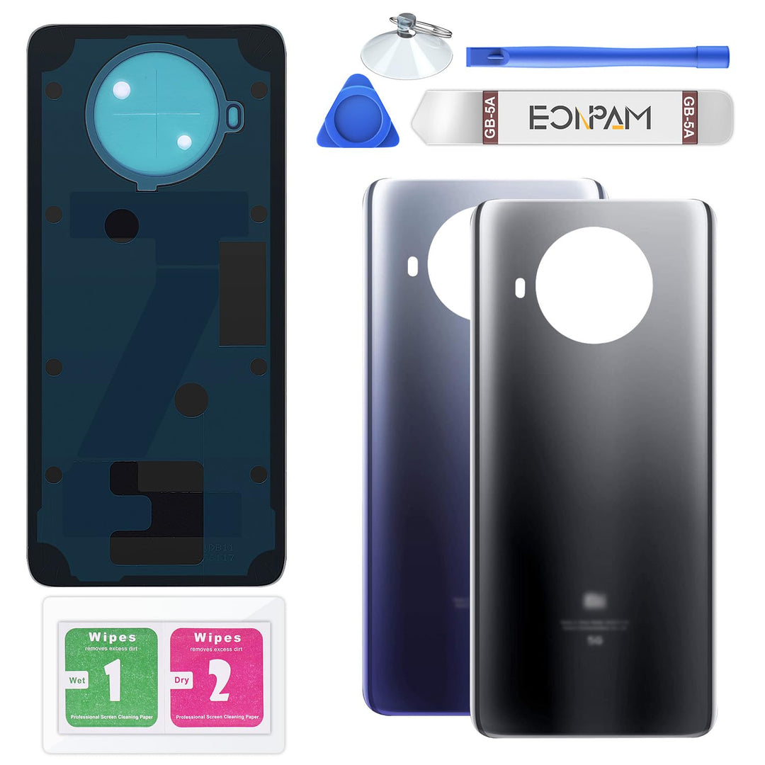 Eonpam Akkudeckel für Xiaomi Mi 10T Lite Rückseite Glas Original Backcover Back Glas Ersatz mit Repa