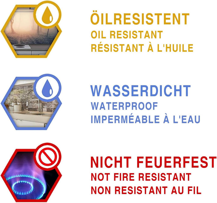 DIMEX Küchenrückwand Folie selbstklebend Abstrakte Fliesen blau | Klebefolie - Dekofolie - Spritzsch