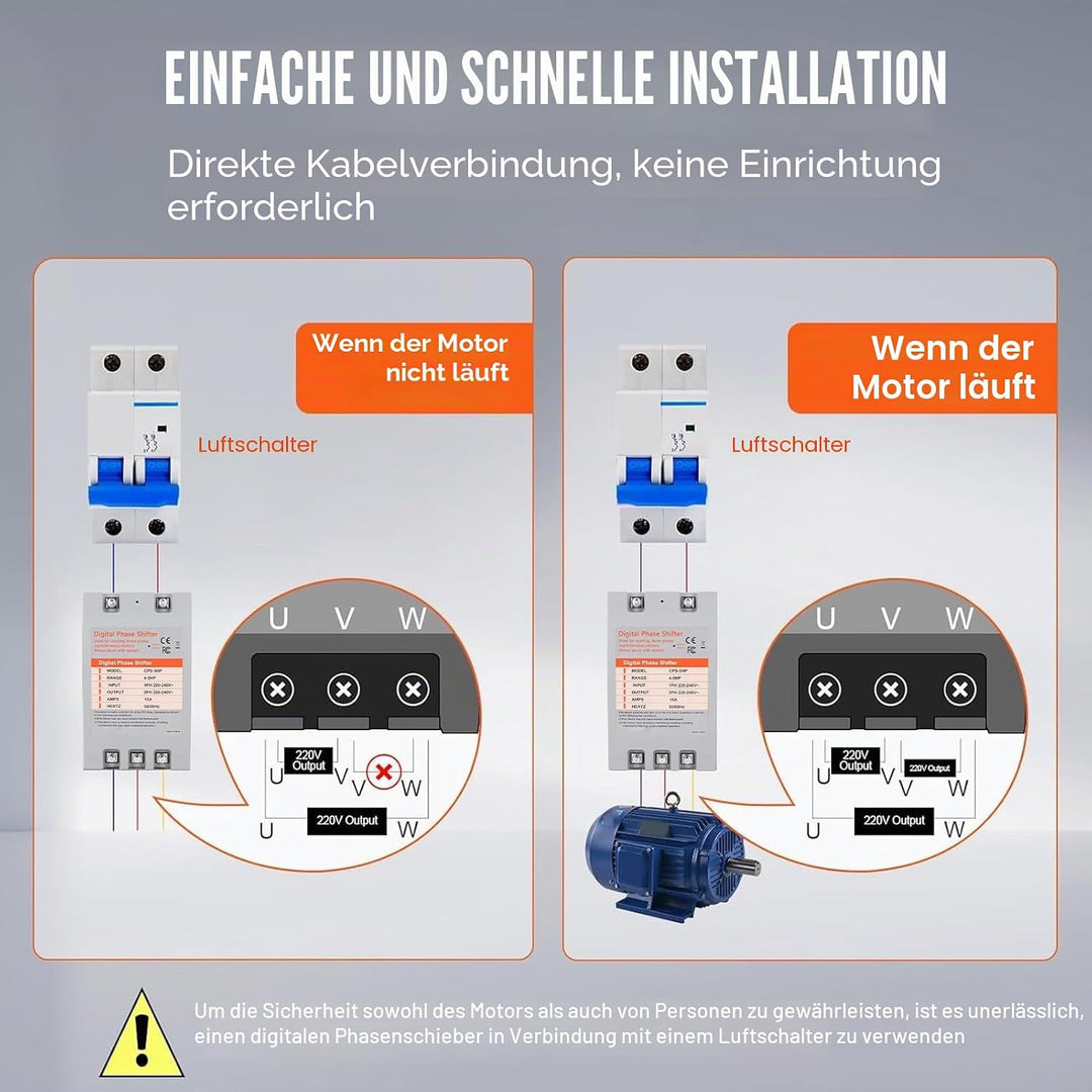 Einphasen-zu-3-Phasen-Konverter 5 PS digitaler Phasenkonverter für privaten und leichten gewerbliche