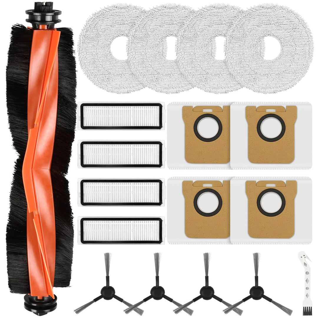 18 Stück Zubehör für Xiaomi Robot Vacuum X20 Max / X20 Pro Saugroboter, Ersatzteile mit 1 Hauptbürst