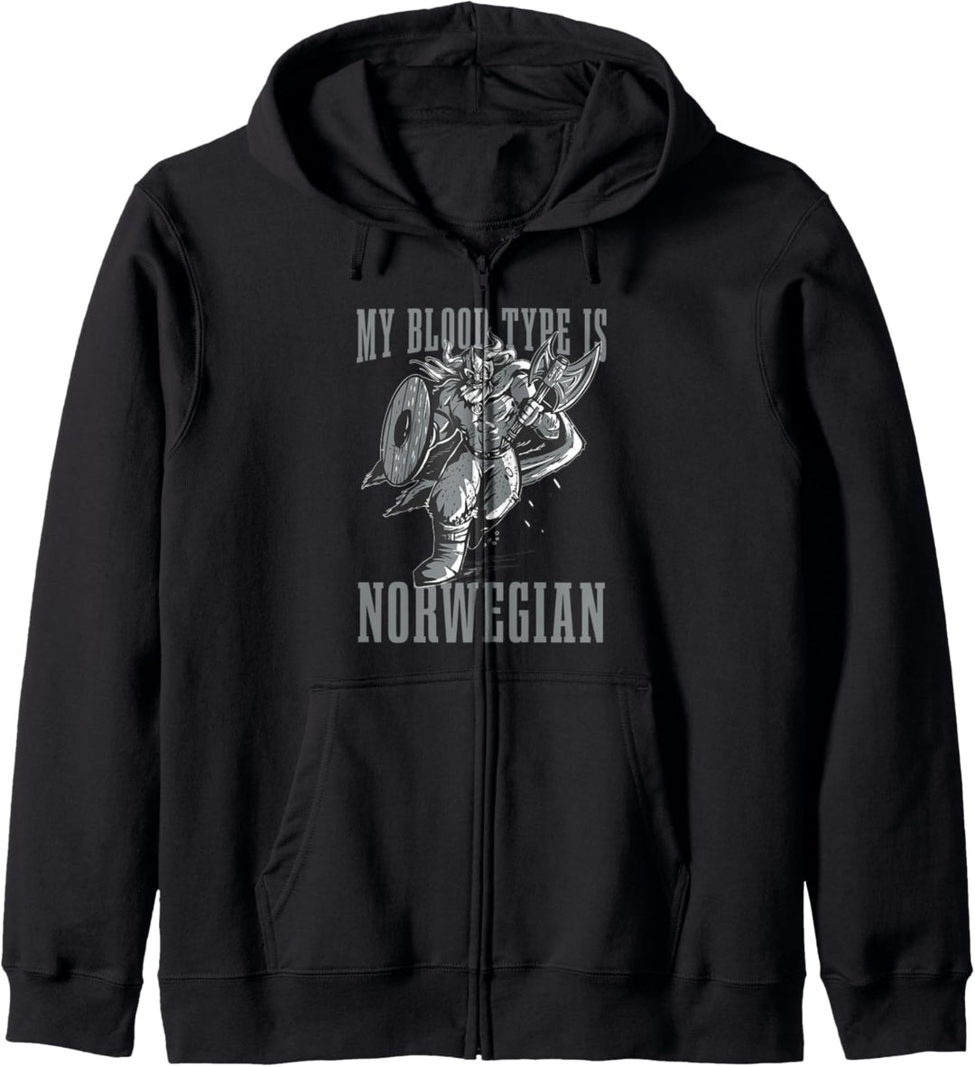 Norwegen Viking My Blood Type Is Norwegian Roots Pride Kapuzenjacke