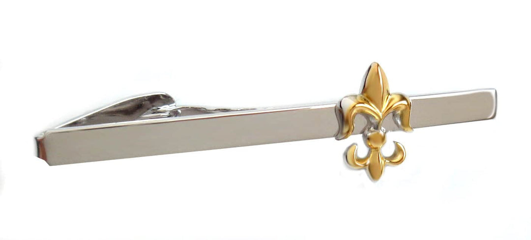 Lilien Krawattennadel KLammer bicolor glänzend ca. 6,6 cm inkl. Geschenkbox