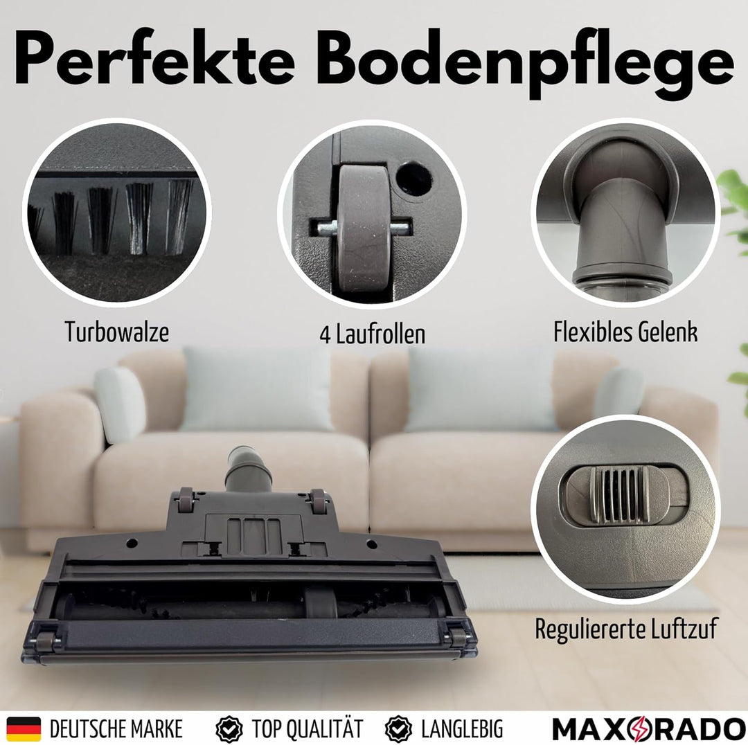 Turbodüse passend für Dyson V6 DC59 DC61 DC62 DC74 DC72 DC33 DC37 DC39 DC41 Staubsauger Bodendüse Tu