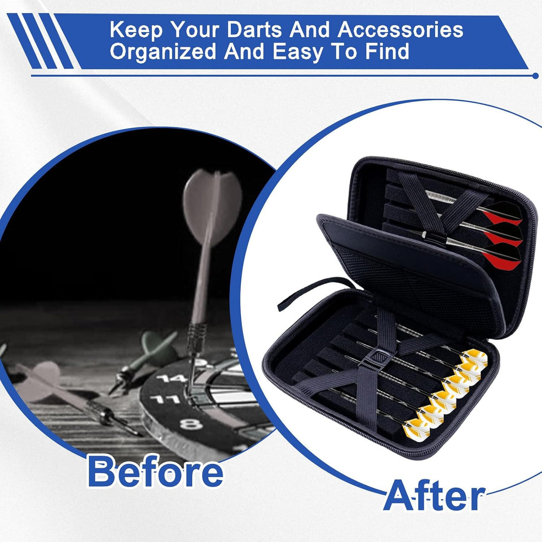Dart Tasche, Dart Case Bietet Platz für 12 Darts und Besteht Aus Hartem Eva Dartpfeile mit Reissvers