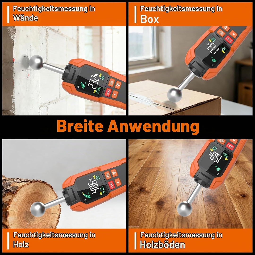Wandfeuchtigkeitsmesser, Ein Zerstörungsfreies Feuchtigkeitsmessgerät, Geeignet Für Holz, Wände, Dec