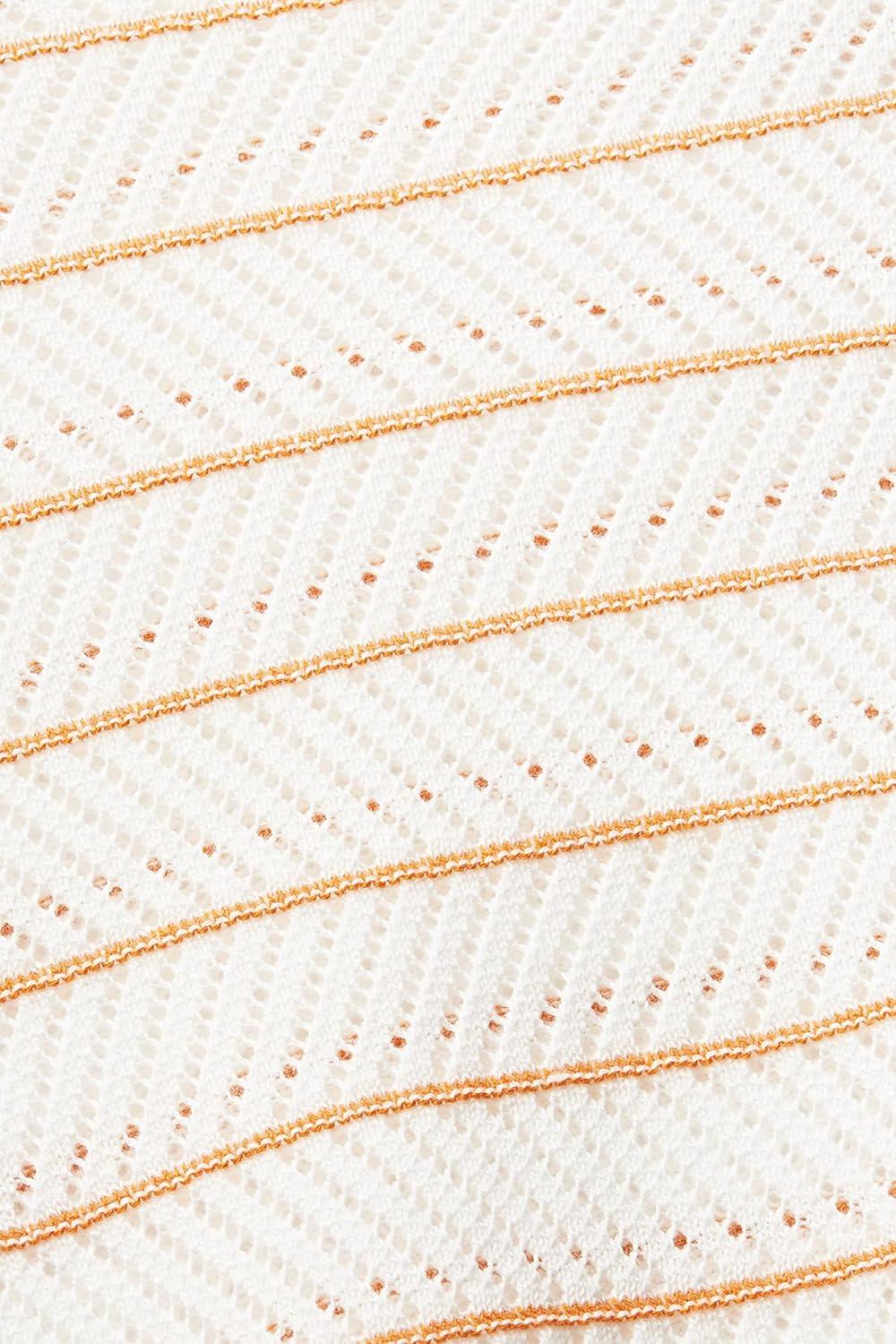 edc by Esprit Gestreifter Pullover in Pointelle-Strick S 710/Honey Yellow, S 710/Honey Yellow