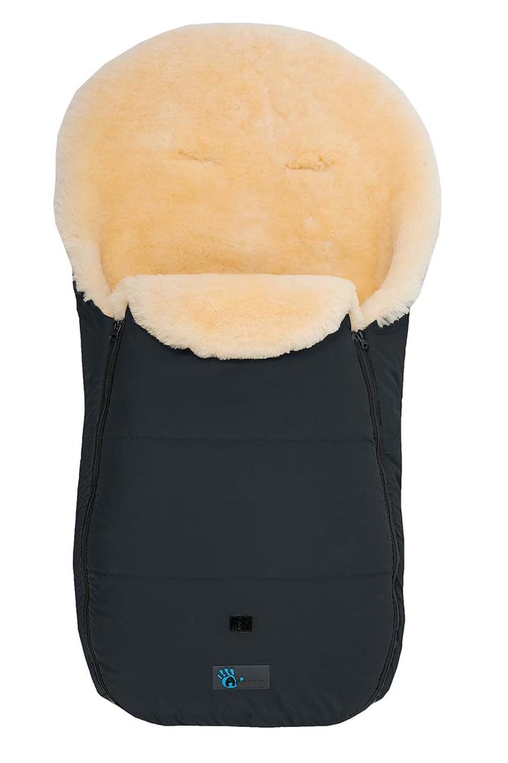 Altabebe MT2450LP - 65 Winter Lammfellfusssack für Kinderwagen Nordkap Kollektion 12-36 monate, schw