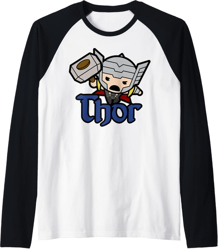 Marvel Thor The Mighty Kawaii Cute Jump Raglan