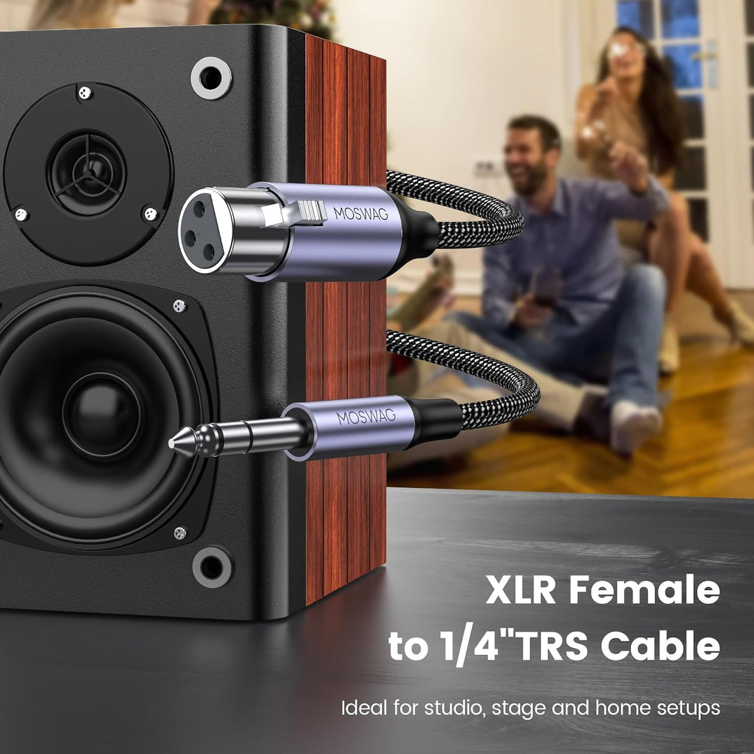 MOSWAG 6.35 mm Stecker auf XLR Buchse Mikrofonkabel für CD-Spieler, elektronisches Klavier, Karaoke