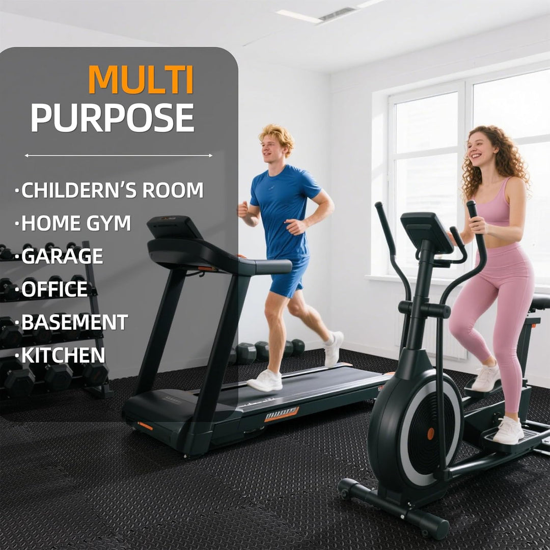 Bodenschutzmatte Puzzlematte 60x60 cm 24/48 Stücke Fitnessmatte Anti-Rutsch Unterlegmatte Trainingsm