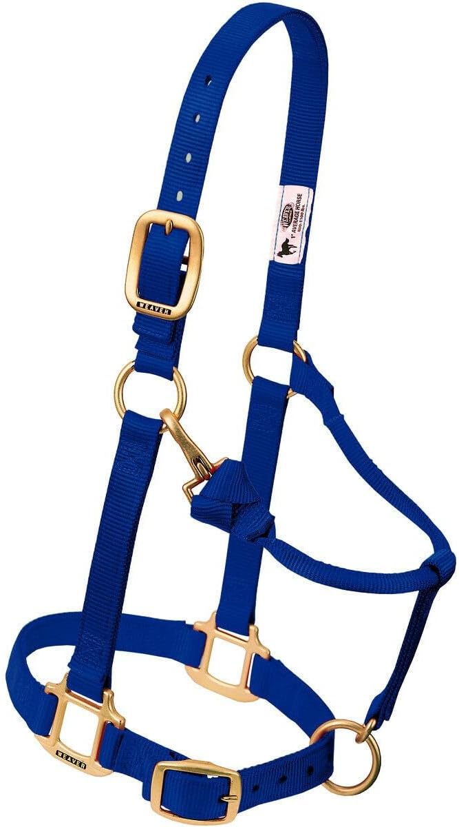 Weaver Leather Original verstellbares Nylonhalfter für Pferde L Horse Hurricane blau, L Horse Hurric