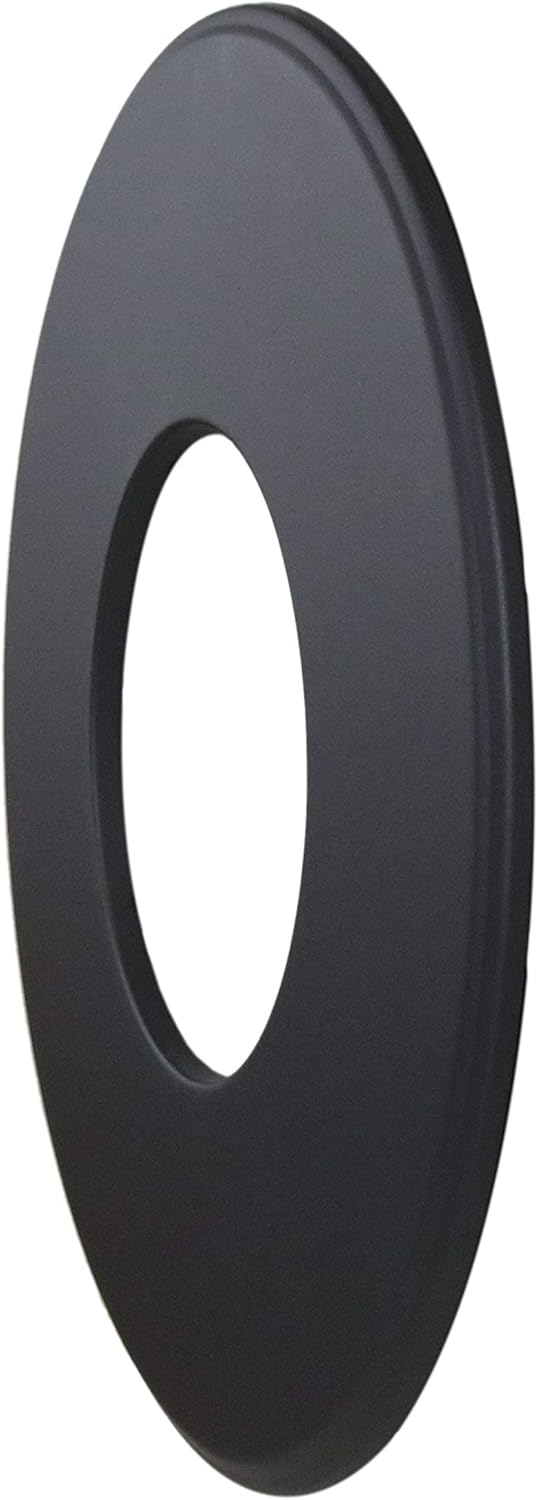 LANZZAS Ofenrohr Wand-Rosette mit 90 mm Rand, für den Durchmesser DN 130 mm, Farbe: gussgrau - weite