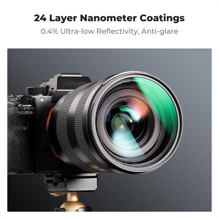 K&F CONCEPT 37mm Polfilter Filter für tiefere Farben, Reduzierung von Blendung und Reflexionen, Opti