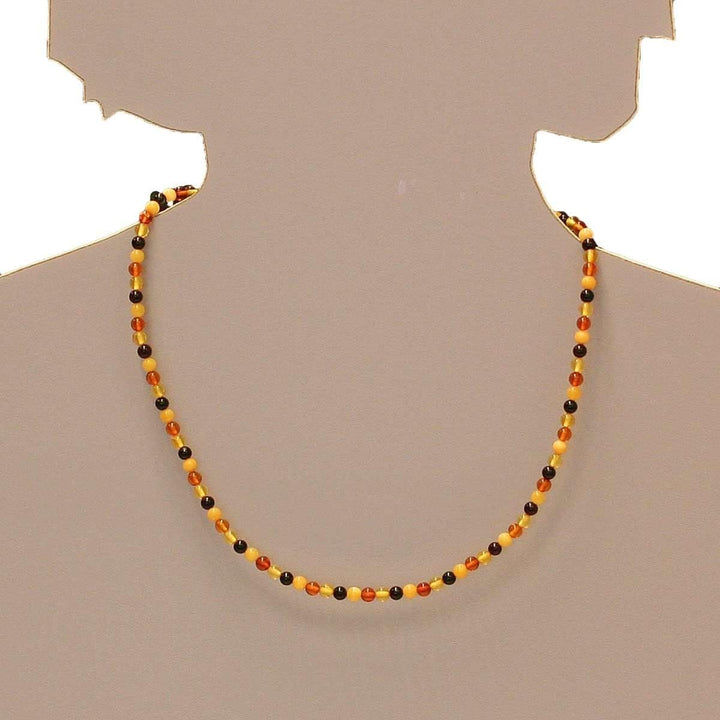 InCollections Damen-Bernsteinkette 45 cm 4 mm Kugeln bunt 5440440013850