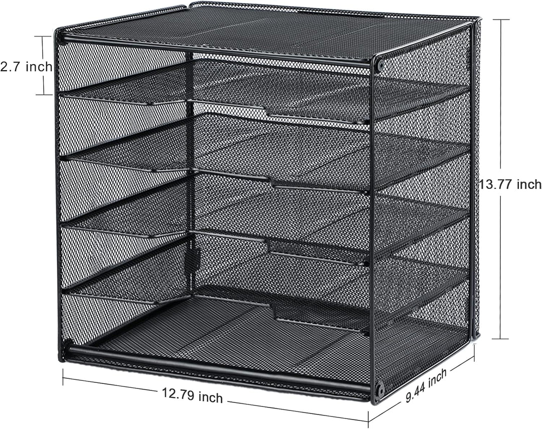 Samstar Briefablage aus Metall, Dokumentenablage Organizer Papierablage Schreibtischablage für A4 Do