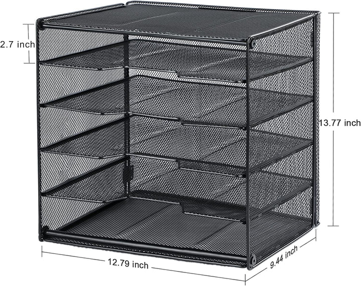 Samstar Briefablage aus Metall, Dokumentenablage Organizer Papierablage Schreibtischablage für A4 Do
