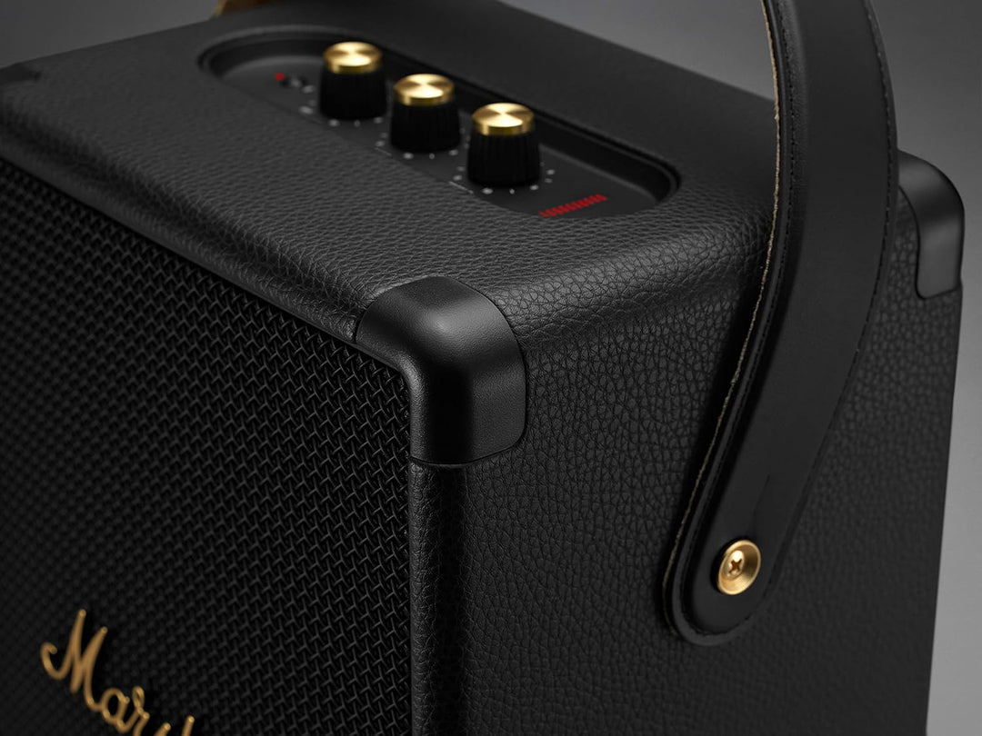 Marshall Tufton Outdoor Tragbarer Bluetooth Partylautsprecher, IPX2 wasserbeständig – Schwarz und Me
