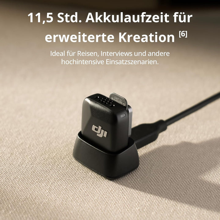 DJI Mic Mini (2 Sender + 1 Handy-Empfänger), Ansteckmikrofon, drahtloses Lavalier-Mikrofon für iPhon