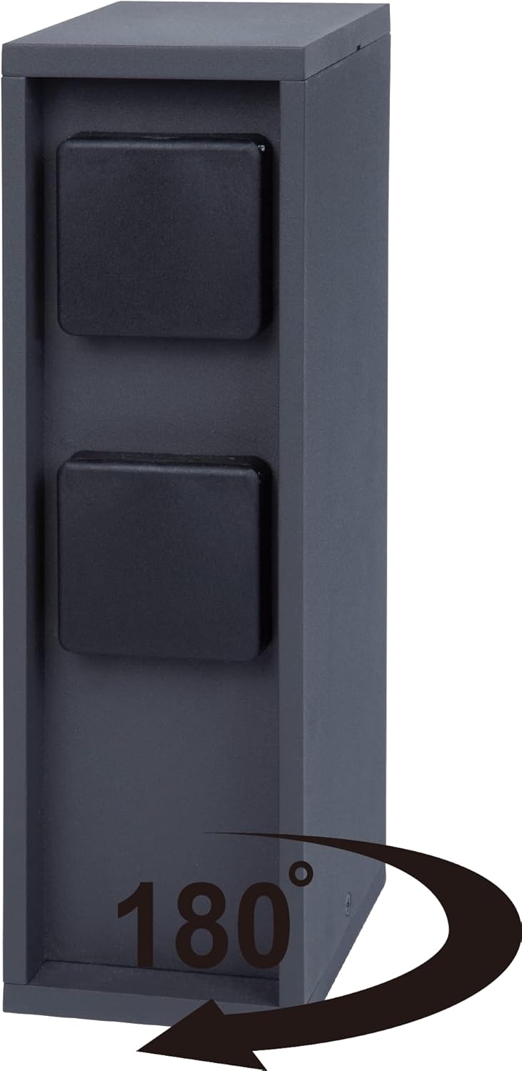 BOLD Pado smarte Aussen-Steckdose-Garten Steckdosen-Säule 3Fach Stecker Anthrazit (Smart Home (iOS &