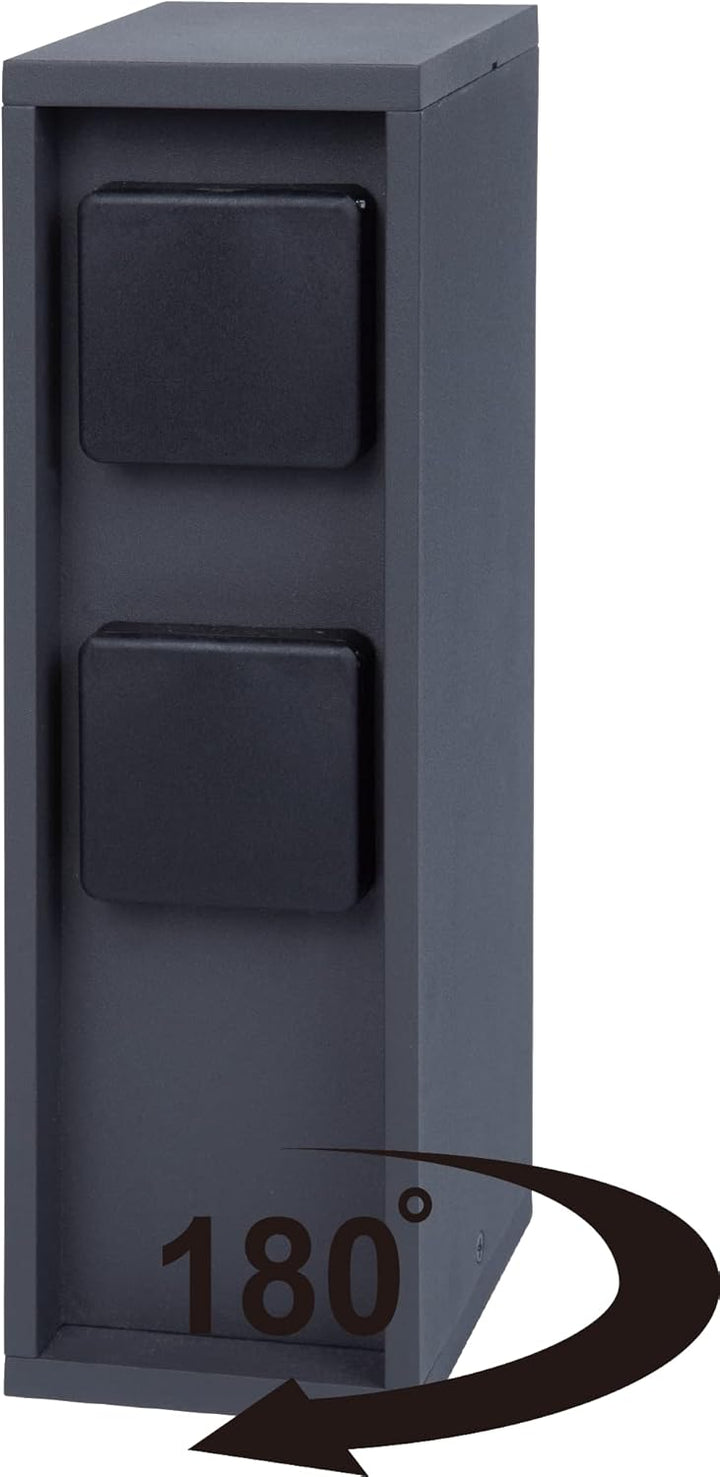 BOLD Pado smarte Aussen-Steckdose-Garten Steckdosen-Säule 3Fach Stecker Anthrazit (Smart Home (iOS &