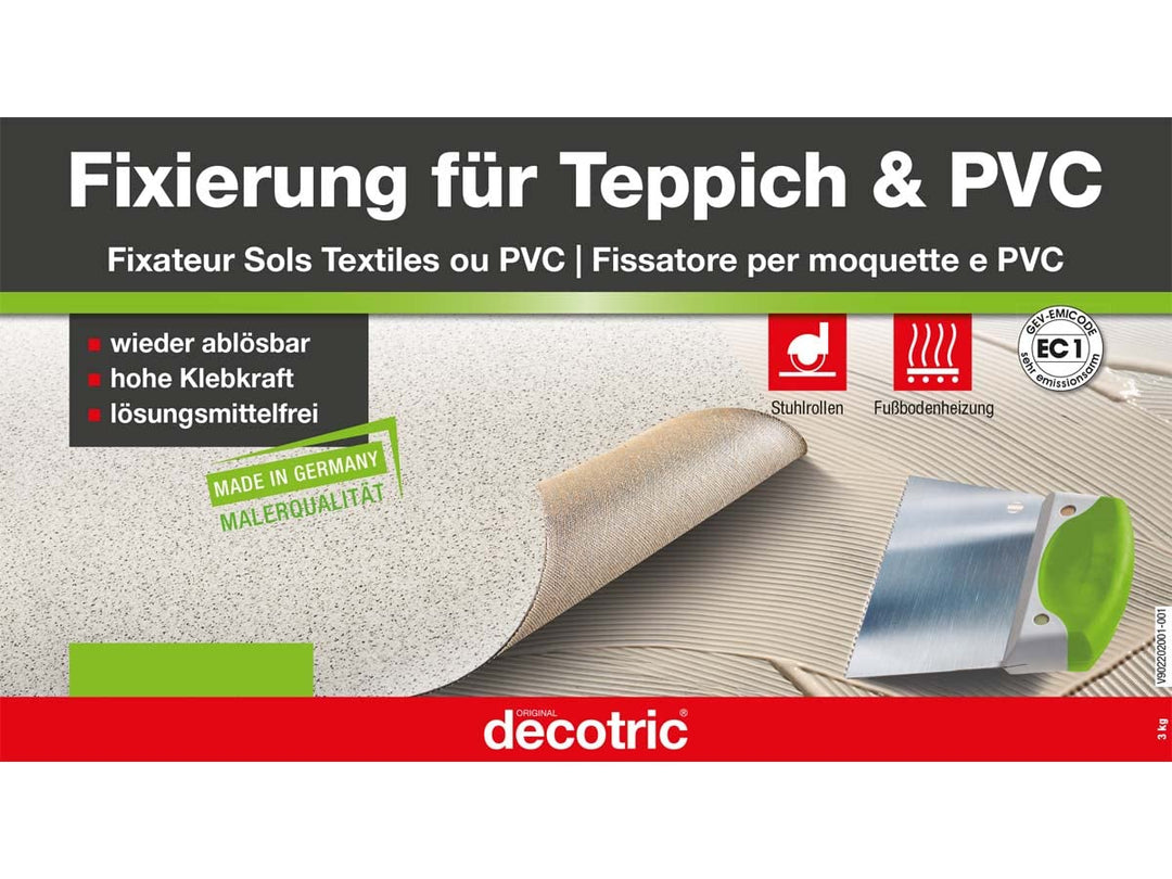 Fixierungskleber PVC & Teppichboden 3kg | Sicher & Rückstandsfrei