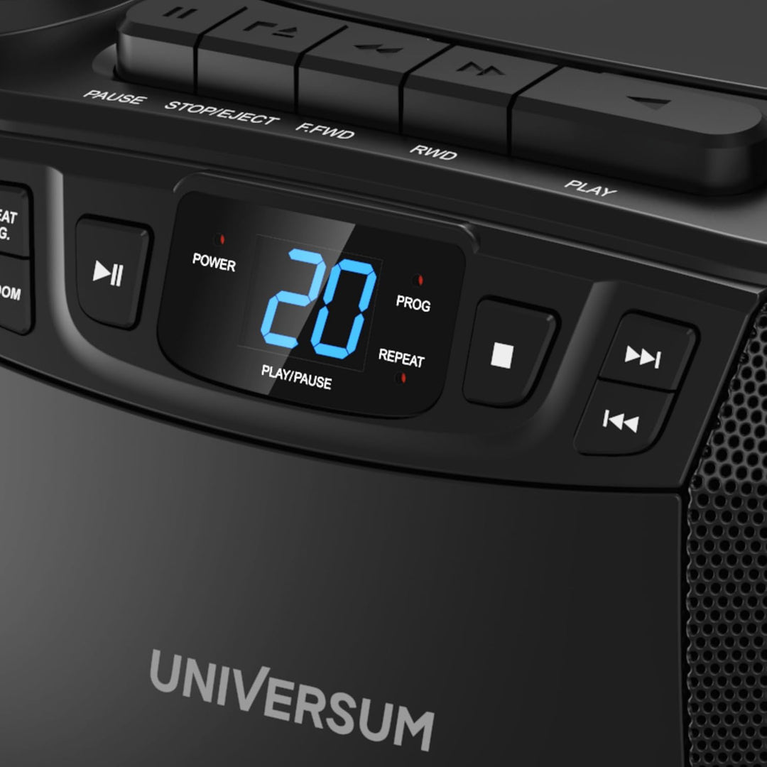 Universum BB 200 - tragbarer CD-Player mit Radio und Kassette - einfache Bedienung für Kinder &amp; Seni
