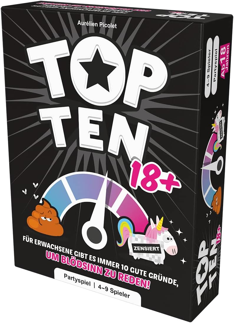 Cocktail Games, Top Ten 18+, Partyspiel, Kartenspiel, 4-9 Spieler, Ab 18+ Jahren, 30 Minuten, Deutsc