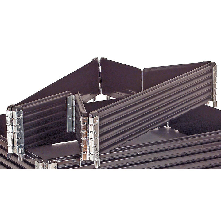 KIGA | Kunststoffaufsatzrahmen | VE 2 Stk | für Euro-Palette 1200 x 800 mm | klappbar | mit 6 Scharn