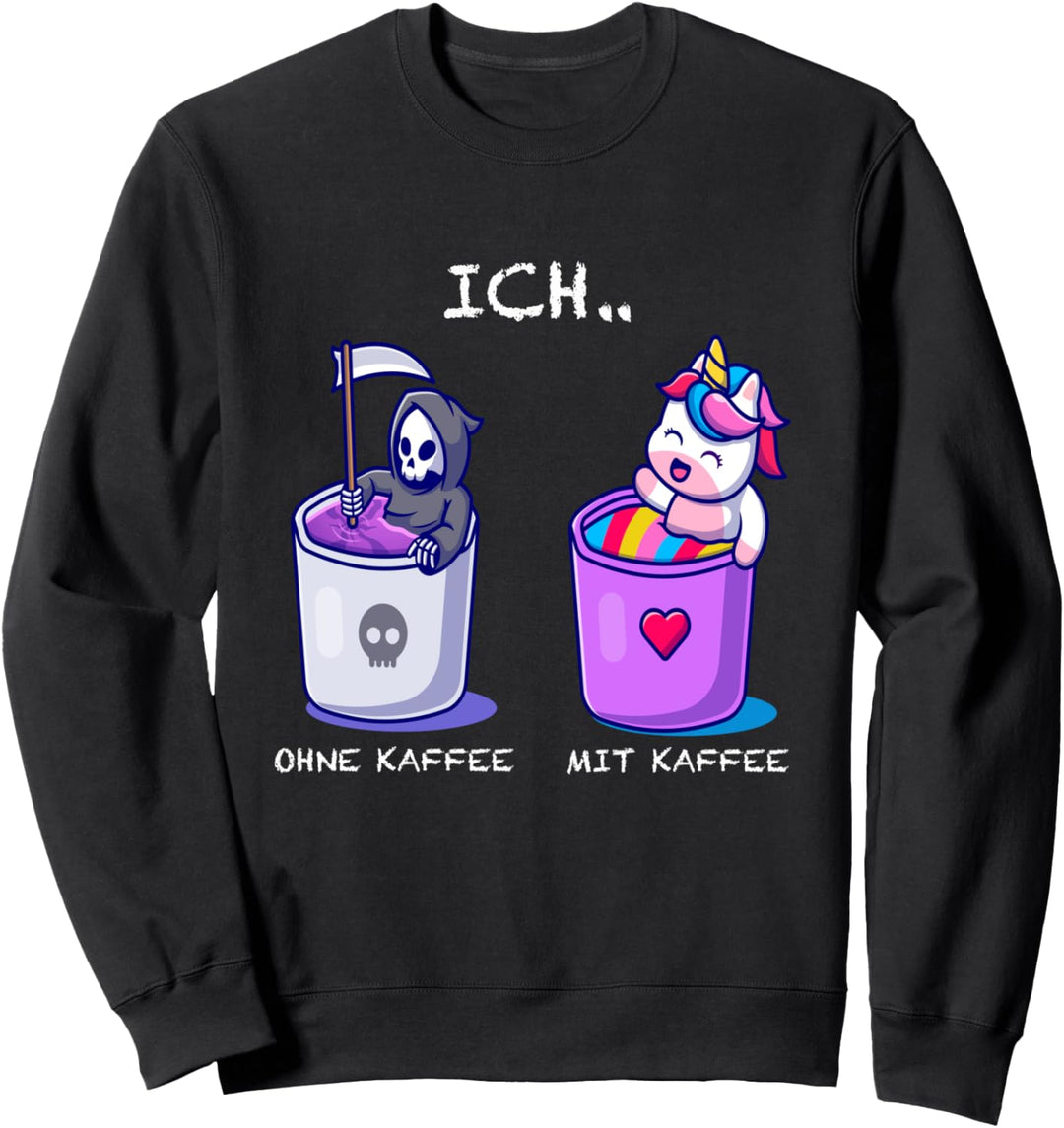 Ich ohne Kaffee - Design Kaffeetrinker Kaffeejunkie Sweatshirt