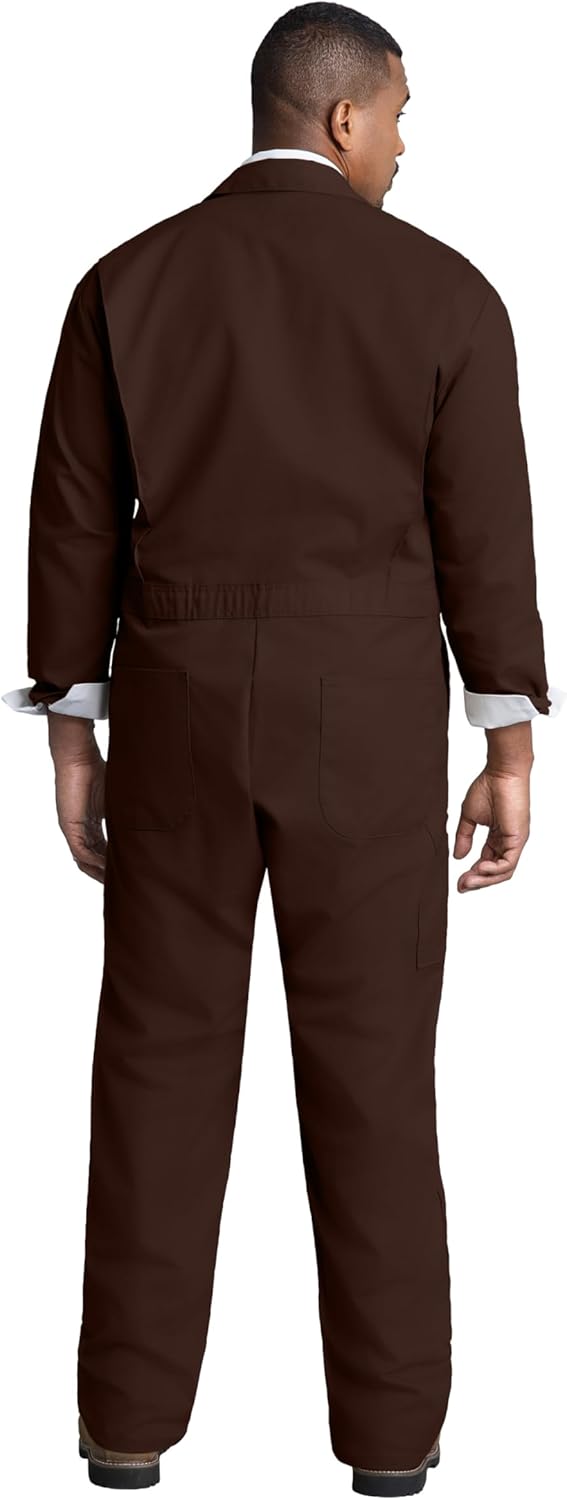 Red Kap Herren Twill Action Back Brusttaschen Arbeits-Overalls, 36 Braun