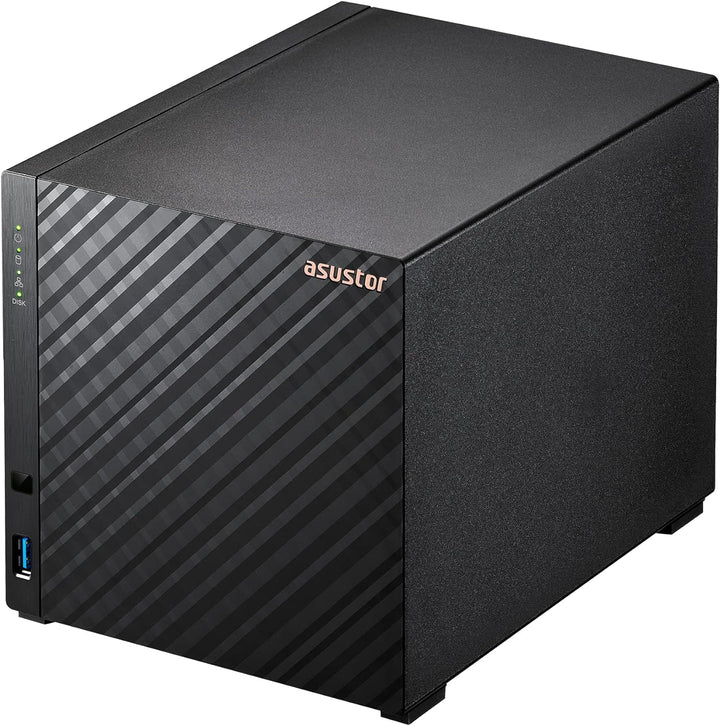 Asustor Drivestor 4 AS1104T 4 Bay NAS Server - Netzwerkspeicher Gehäuse, Quad Core 1.4 Ghz CPU, 2,5